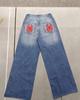 Comercio electrónico transfronterizo Europa y América High Street Jeans Harajuku Hip-hop Loose Street Straight Wide Leg Casual Fashion Trendy Pants