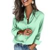 Camisa de Satén para Mujer Primavera y Otoño 2026, Camisa de Manga Larga Imitación Seda tipo Satén, Nueva Prenda Superior Femenina Estilo Europeo y Americano Transfronteriza