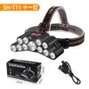 Luz para Pesca Noturna de Acampamento ao Ar Livre, Lanterna de Cabeça de Longo Alcance para Ciclismo, Holofote com Bateria de Lítio, Lanterna de Cabeça, Lanterna de Cabeça LED de Luz Forte