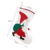Novas decorações de Natal Branco Estilo Nórdico Bordado Velho Meia de Natal Saco de Doces Meias de Natal Saco de Presente
