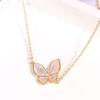 Moda europeia e americana 14K ouro branco fritilar borboleta colar pingente diy acessórios de jóias clavícula cadeia pingente pingente