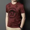 Camiseta de manga corta para hombre de comercio exterior, tendencia de verano 2026, top popular de tacto fresco, manga corta casual holgada