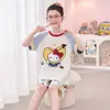 Pijama Infantil, Ropa de Verano Fina de Algodón para Niñas con Aire Acondicionado, Modelo 2026 Conjunto de Dos Piezas Casual de Manga Corta para Casa