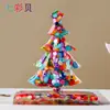 Árbol de Navidad de grava de cristal natural, adornos decorativos para el ambiente navideño, adornos de cristal creativos, venta al por mayor desde el fabricante