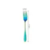 Amazon Transfronterizo Acero Inoxidable 304 Vajilla Engrosada 1010 Cuchillo para Bistec, Tenedor y Cuchara Set Postre Occidental Cuchara para Café