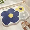 Tapete de Baño para Inodoro de Flor Fresca Cashmere Sucio y a Prueba de Polvo Tapete para Puerta de Entrada Alfombra Decorativa