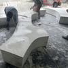 Banqueta de terrazzo UHPC hormigón cemento transparente paisajismo ocio asiento largo forma especial luminoso piscina árbol macizo de flores