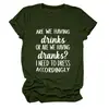Vamos Tomar um Drink Amazon Wish Site Independente Camiseta Casual Simples Feminina Gola Redonda Manga Curta