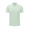 Camisa Polo Waffle de Secagem Rápida com Zíper 180g Manga Curta para Esportes ao Ar Livre e Trabalho com Estampa de Logo