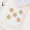Estilo Chino Tradicional Esmalte Cloisonné Gota de Aceite Cuentas Redondas de 8 mm Cuentas Espaciadoras Accesorios para Pulseras Hechas a Mano DIY Materiales