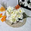 9 Orquídeas de Hada Rama Única 3 Narcisos Auditorio de Bodas Arco de Flores Artificiales Fila de Flores de Hotel Decoración Flor Falsa