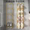 Estante para Chanclas de Baño, Montaje en Pared sin Taladro, Puerta de Inodoro, Trasera de Pared, Drenaje, Apilable, Zapatero, Estante de Almacenamiento