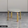 Banqueta de Luxo Leve Estilo Italiano, Pequena Banqueta Redonda para Uso Doméstico, Banqueta Tendência para Mesa de Jantar, Banco Empilhável Moderno Minimalista para Sala de Estar, Banqueta Baixa