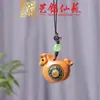 Cadena para Teléfono de Caballo del Zodiaco Tallado en Sándalo con Diseño Artístico, Caballo de Madera Creativo con Colgante de Cobre Giratorio