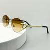 Gafas de Sol sin Marco con Gancho de Garra Europeo y Americano Transfronterizas 2025 Nuevas Gafas de Sol Poligonales Personalizadas Gafas de Sol de Alta Gama Modernas
