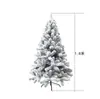 Decoração de árvore de Natal em PVC criptografado transfronteiriça 1,5m / 2,01m / 2,4m Árvore de Natal Luxuosa com Neve Artificial