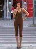Roupas femininas europeias e americanas 2026 verão novo comércio exterior mais vendido moda sexy justas conjunto com gola halter