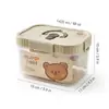 Conjunto de 5 Caixas Organizadoras de Geladeira Transfronteiriças, Caixas Organizadoras Empilháveis, Seguras para Micro-ondas, Recipientes Selados de Grande Capacidade para Cozinha Atacado