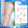Pegatinas de Tatuaje de Mar Profundo, Pegatinas de Tatuaje Coloridas, Pequeñas Frescas Impermeables y de Larga Duración para Cubrir Cicatrices en el Brazo, Estilo Ins de Alta Gama