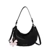 Bolso bandolera simple de gran capacidad, elegante bolso de hombro de color liso para mujer, nuevo bolso de moda 2026, bolso tipo empanada estilo coreano