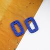 Accesorios de joyería hechos a mano DIY imitación ratán tejido redondo rectangular hueco resina colgante aretes aretes material