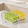 Caja de Almacenamiento para Refrigerador Transparente de Grado Alimenticio con Ruedas Caja para Cocina Caja para Huevos Caja Drenante para Uso Doméstico