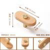 Tirador de Cajón de Hongo de Madera Log Japonés Redondo Madera Agujero Único Gabinete Puerta de Armario de Madera Habitación Infantil Tirador de Madera Maciza