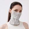 Máscara de Proteção Solar de Seda Gelada de Verão, Máscara Leve para Ciclismo ao Ar Livre, Protetor Solar Respirável de Nylon, Proteção para o Pescoço Esportiva, Máscara com Argola para Orelha