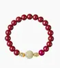 Tienda de Fábrica Pulsera de Jade Hetian Cinabrio Pulsera de Buena Suerte Se Puede Usar como Regalo de Cumpleaños y Se Puede Enviar en Nombre de Otros