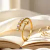 Diseño europeo minimalista de lujo anillo abierto de corazón para mujer anillo liso de acero inoxidable de alta gama anillo para dedo ajustable