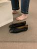 Sapatos de Vovó Prateados Estilo Fada em Couro Macio com Solado Macio para Usar com Saia, Sapatilhas Rasteirinhas de Calçar, Sapatos Elegantes para a Noite