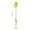 Cuchara tenedor de acero inoxidable, vajilla, juego de cuchara y tenedor de frutas de dibujos animados, cuchara para mezclar café, tenedor de frutas, cuchara de postre