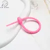 Amarre de cremallera de silicona de colores de 21 cm Cuerda de almacenamiento para cables de datos Cuerda de atado Accesorios para llavero DIY de renacuajo Soporte para tarjetas Cordón