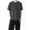 Camisa Polo de Manga Corta Estilo Old Money para Hombre, Camiseta Casual de Color Sólido a la Moda Estilo Retro Perezoso de Verano con Cuello Henry