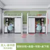 Cama alta personalizada con escritorio cama combinada estudiante universitario dormitorio escolar cama de apartamento escalera de piso combinación de acero y madera cama alta