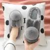 Pantuflas de algodón para mujer en invierno, suela gruesa antideslizante, felpa tridimensional, cálidas, para el hogar, interiores, parejas, lindas, para uso exterior, con tacón, zapatos de postparto