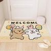 Alfombra antideslizante con diseño de animales bonitos y dibujos animados para puerta de casa, resistente a las manchas y al desgaste, para puerta de entrada
