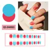 Uñas Almendradas Portátiles, Uñas Largas Estilo Europeo y Americano, Estilo Dulce y Fresco, Arte de Uñas con Pedrería Estrella Cruzada Blanco y Negro, Puntas de Uñas Postizas, Pegatinas para Uñas