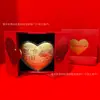 Día de San Valentín Chino Pastel en Forma de Corazón de Oro Puro 999 520 Regalo Romántico Estilo Shuibei Regalo de Cumpleaños de Oro Venta al por Mayor