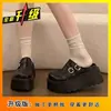 Zapatos Birkenstock sin cordones con punta cerrada, suela de plataforma gruesa, medias pantuflas que aumentan la altura para uso en exteriores, estilo popular nuevo Primavera 2026