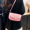 Bolso cuadrado pequeño de textura de alta gama simple casual popular de estilo coreano de este año, bolso bandolera para mujer para ir al trabajo que combina con todo