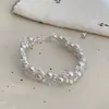 Pulsera Elegante Exquisita de Perlas Manta con Circonita Brillante de Lujo Ligero Perla Shijia Estilo Novedoso de Gama Alta Joyería de Mano
