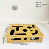 Juguete para afilar uñas de gato de madera maciza transfronterizo con palo rascador para gatos, diversión autoentretenida para aliviar el aburrimiento, laberinto de doble propósito para afilar las garras