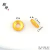 Contas Espaçadoras Banhadas a Ouro de Longa Duração para Fabricação de Joias, Atacado, Textura que Concede Desejos, Contas Espaçadoras para Pulseiras, Estilo Levemente Luxuoso, Padrão de Pergaminho, Acessórios com Furo