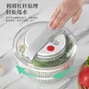 Desidratador de Vegetais Doméstico Espremedor Centrífuga de Salada Máquina Desidratadora Multifuncional Grande Capacidade Bacia Rotativa para Lavar Vegetais Cesta Drenante