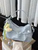 Bolso bandolera plisado ligero transfronterizo, alto valor estético, bolso de hombro con cordón estilo bosque, bolso de mano para el trabajo, exquisito bolso tipo bollo