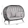 Mesa y Silla Pequeñas para Balcón Combinación Sofá Nido de Pájaro para Exteriores Asiento Sofá Jaula de Pájaros para Resort de Ocio Silla de Ratán para B&B Perezoso