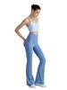 Calças Boca de Sino de Yoga Nf Lycra Tamanho Único T-Free para Mulheres Cintura Alta Levanta Bumbum Roupa de Yoga Nude Fitness Calças de Yoga Micro-Flare
