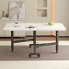 Mesa Plegable Habitación de Alquiler para el Hogar Mesa de Comedor Plegable Simple Apartamento Pequeño con Ruedas Mesa Plegable Móvil Push-Pull