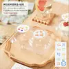 Caixa de embalagem para cupcake para 4/6 unidades, forma de muffin de 2 peças para creme de confeiteiro, caixa transparente para tortinha de ovo para assar e levar